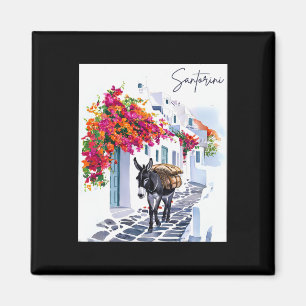 Imã Ilha Grega Santorini Donkey Em Grego Tradicional
