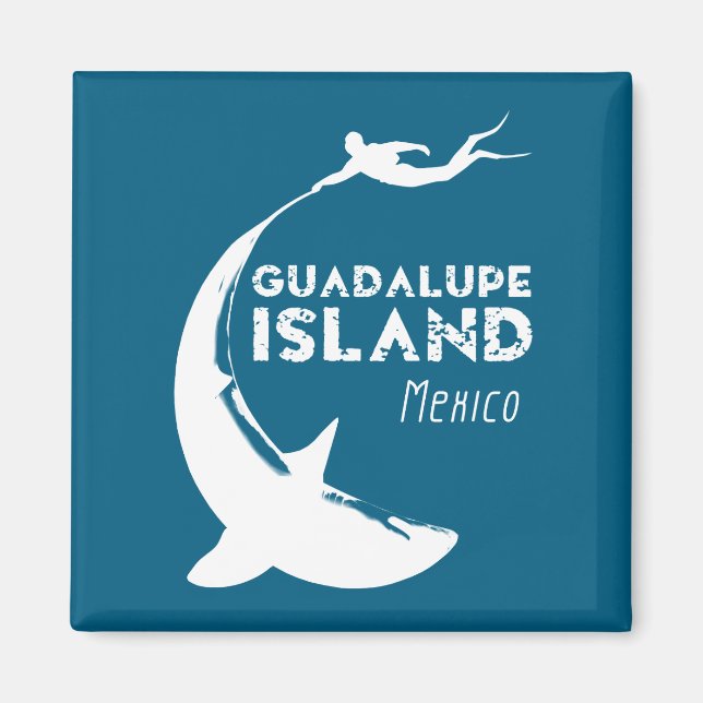 Imã Ilha Guadalupe México | Mergulho Com Tubarões (Frente)
