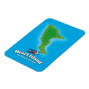 Ímã Ilha Hart Nova York Nova York mapa
