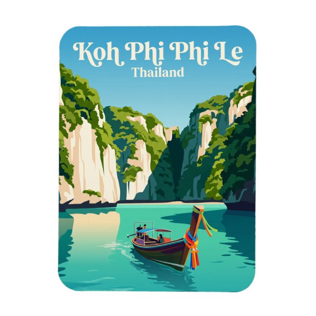 Ímã Ilha Koh Phi Phi Le Tailândia (Vertical)