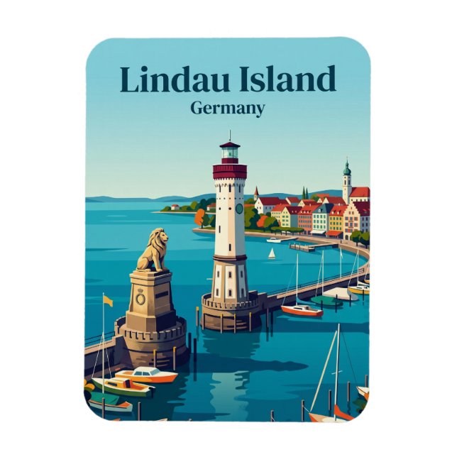 Ímã Ilha Lindau Alemanha (Vertical)