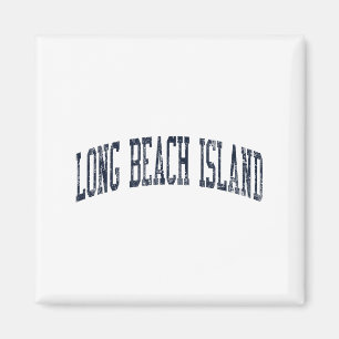 Imã Ilha Long Beach Nj Jn2 Vintage Atlético Azul Des