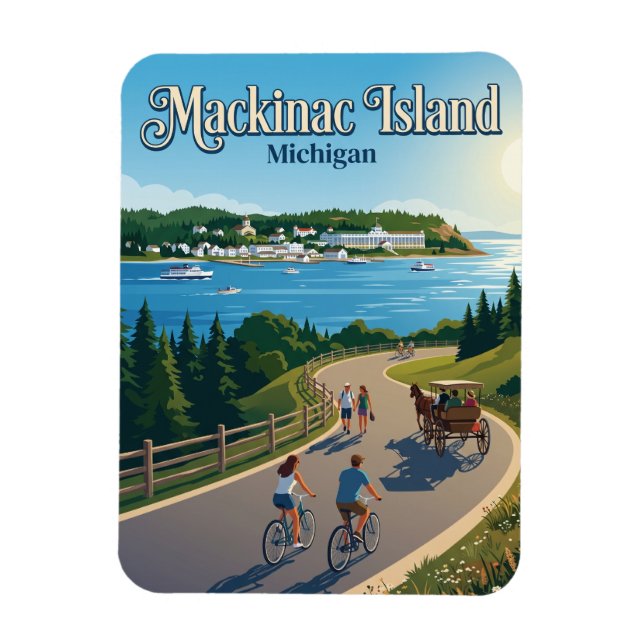 Ímã Ilha Mackinac EUA (Vertical)