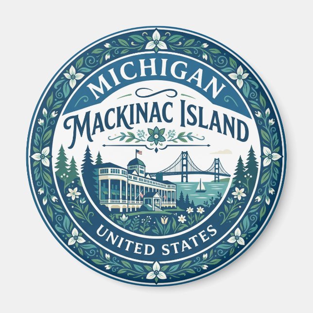 Imã Ilha Mackinac Michigan (Frente)