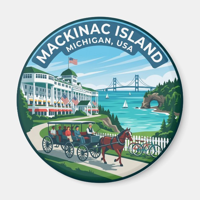 Imã Ilha Mackinac Michigan (Frente)