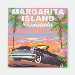 Imã Ilha Margarita - pôster de viagem da Venezuela