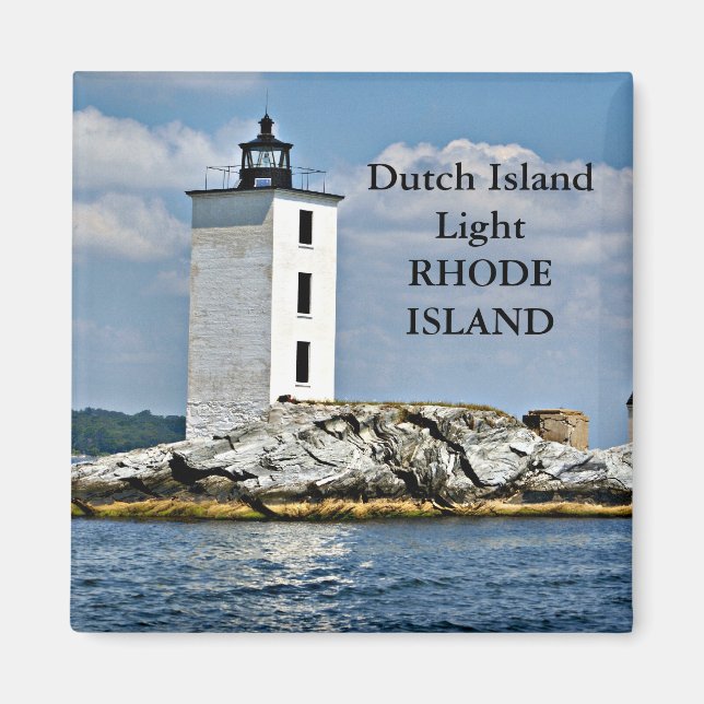 Imã Ilha Neerlandesa Light, Rhode Island Magnet (Frente)