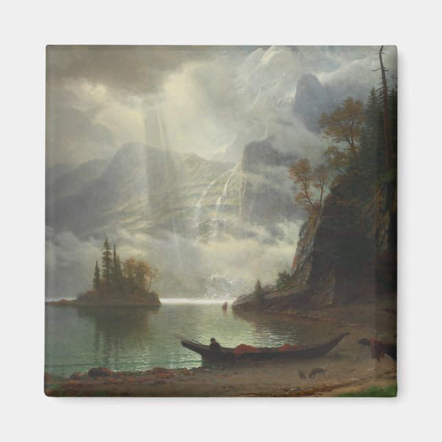 Imã Ilha no lago (óleo na canvas) (Frente)