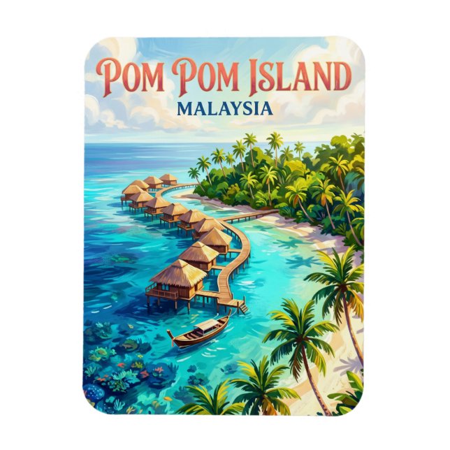 Ímã Ilha Pom Pom Malásia (Vertical)