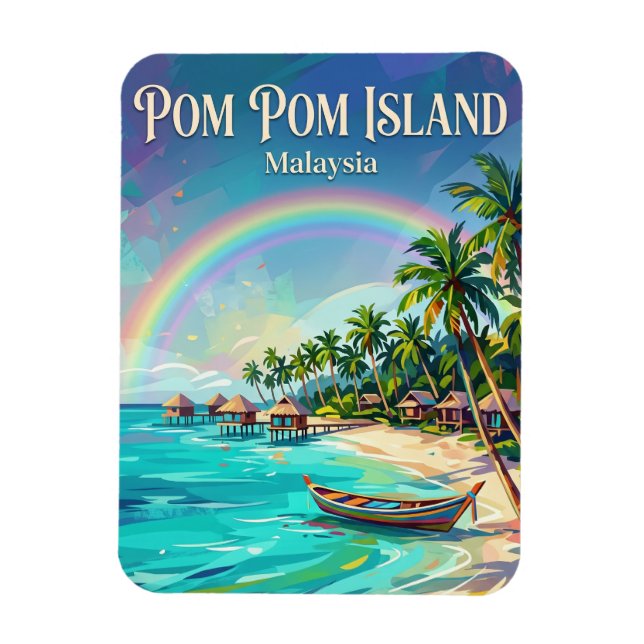 Ímã Ilha Pom Pom Malásia (Vertical)