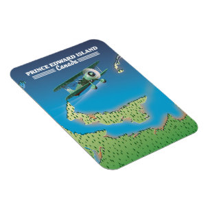 Ímã Ilha Príncipe Edward, mapa do Canadá.