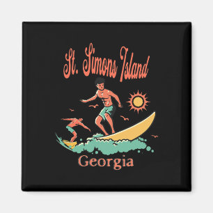 Imã Ilha St. Simons Geórgia Surfista Surfe Pescaria