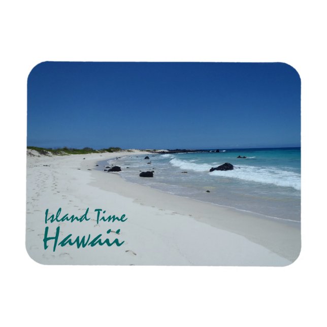 Ímã Ilha Time Hawaii cenário de praia souvenir imã (Horizontal)