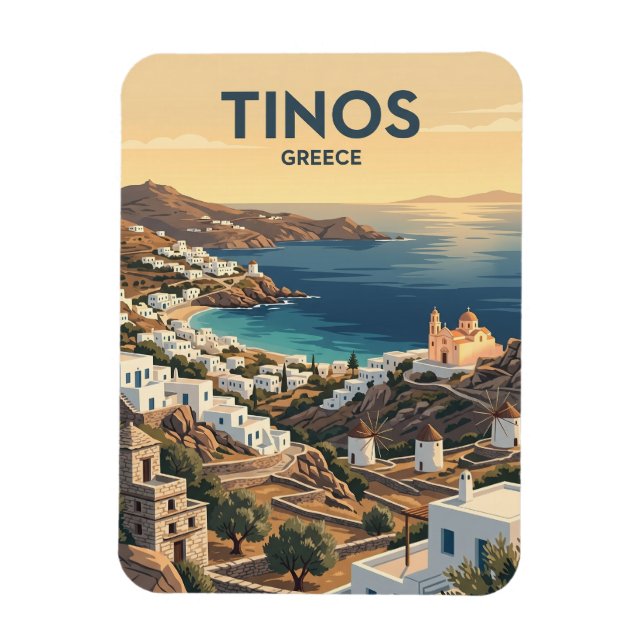 Ímã Ilha Tinos Grécia (Vertical)