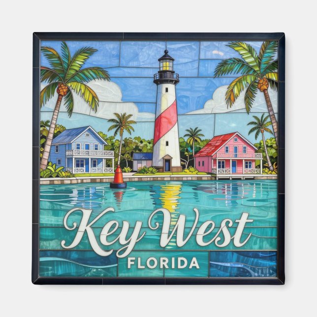 Imã Ilha Tropical de Key West 🐚 (Frente)