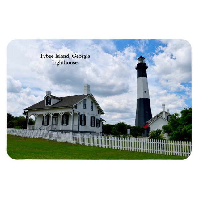 Ímã Ilha Tybee, Farol Georgia (Horizontal)