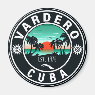 Imã Ilha Varadero Cuba Retro Souvenirs Sunset 60s
