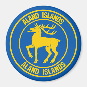 Imã Ilhas Åland Round Emblem