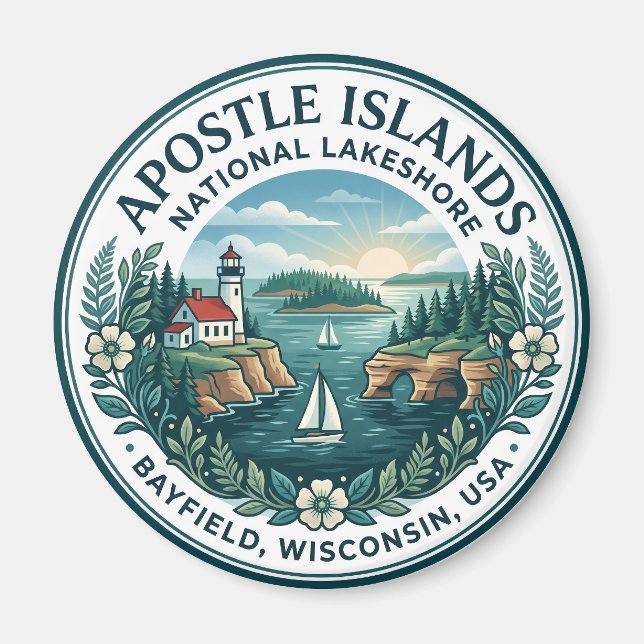 Imã Ilhas Apostle National Lakeshore EUA (Frente)