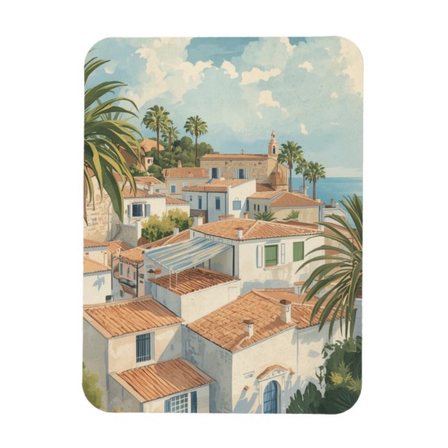 Ímã Ilhas Baleares Viagem Francesa Vintage (Vertical)