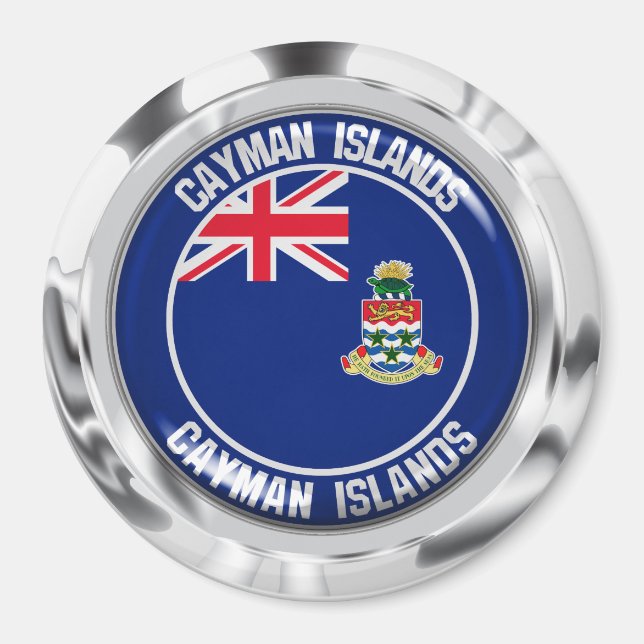 Imã Ilhas Cayman Round Emblem (Frente)