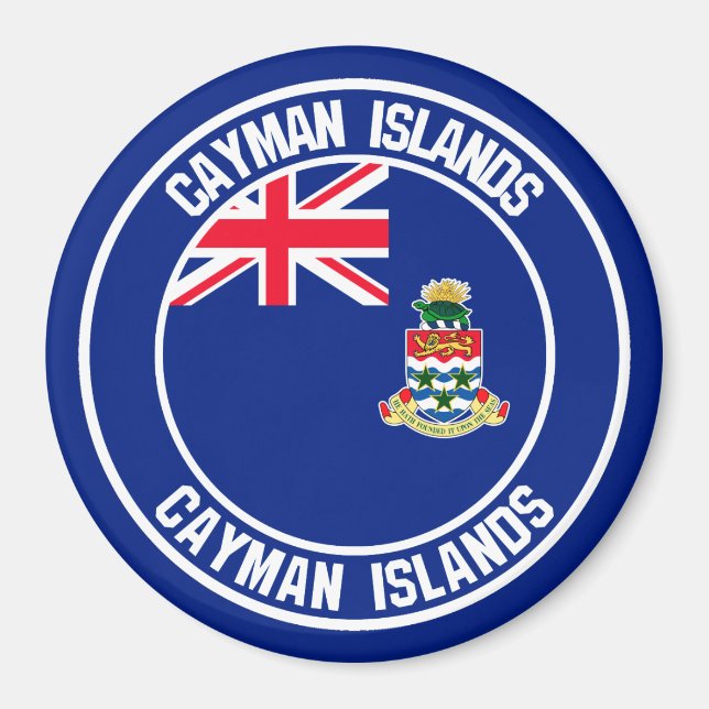 Imã Ilhas Cayman Round Emblem (Frente)