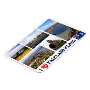 Ímã Ilhas Falkland - I Love -