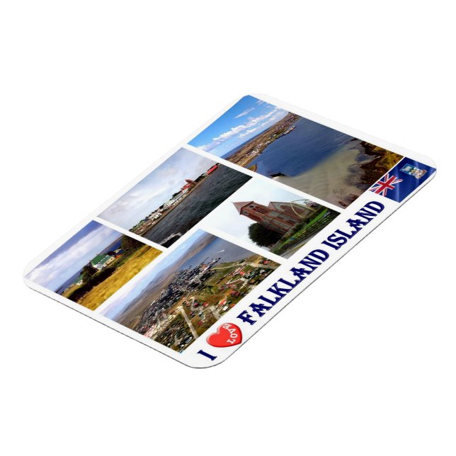Ímã Ilhas Falkland - I Love - (Left Side)