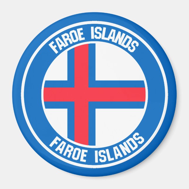 Imã Ilhas Faroé Round Emblem (Frente)
