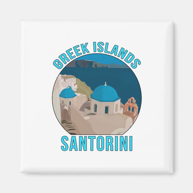 Imã Ilhas gregas Santorini (Frente)