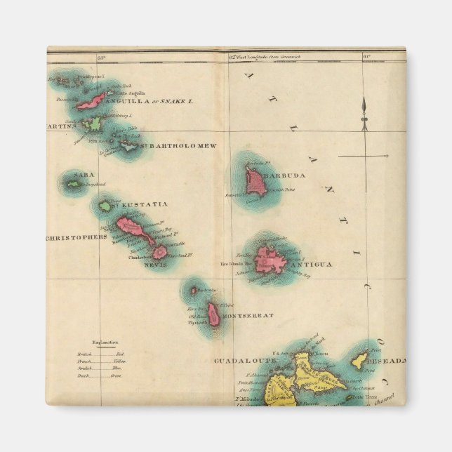 Imã Ilhas Leeward (Frente)