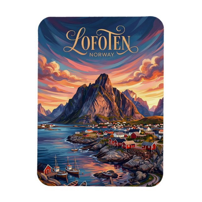 Ímã Ilhas Lofoten Noruega (Vertical)