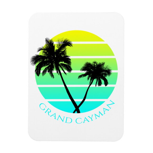 Ímã Ilhas Retro Grand Cayman (Vertical)