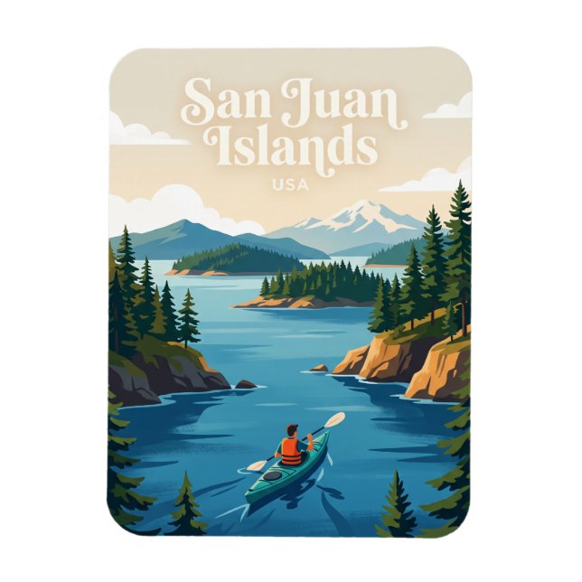 Ímã Ilhas San Juan EUA (Vertical)