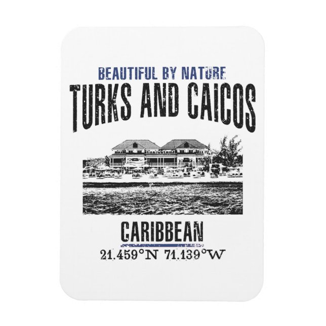 Ímã Ilhas Turcas e Caicos (Vertical)