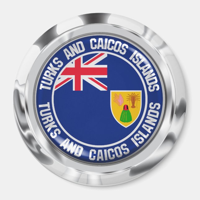 Imã Ilhas Turcas e Caicos, ao redor da Emblem (Frente)