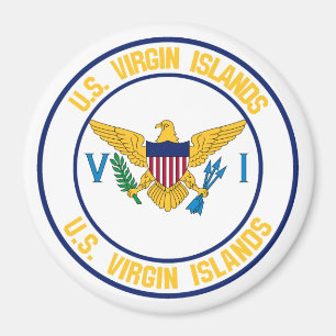 Imã Ilhas Virgens dos Estados Unidos - Emblem redonda