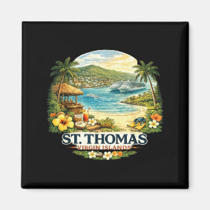 Imã Ilhas Virgens Presente St John Thomas Viagem Antig