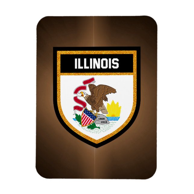 Ímã Illinois Flag (Vertical)