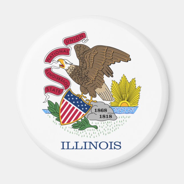 Imã Illinois Flag Magnet (Frente)