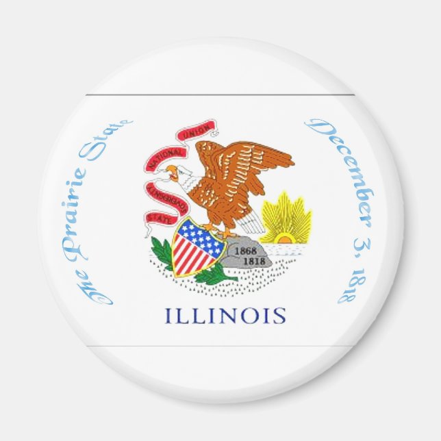 Imã Illinois Flag Magnet (Frente)