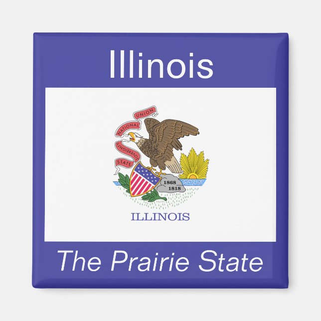 Imã Illinois Flag Magnet (Frente)