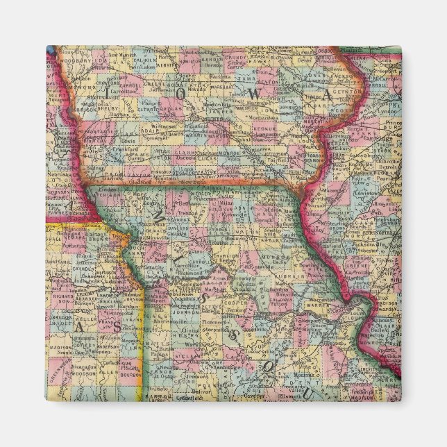 Imã Illinois, Missouri, Iowa, Nebraska E Kansas (Frente)