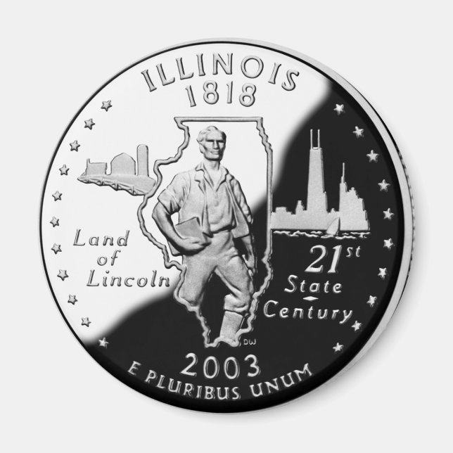 Imã Illinois Quarter (Frente)