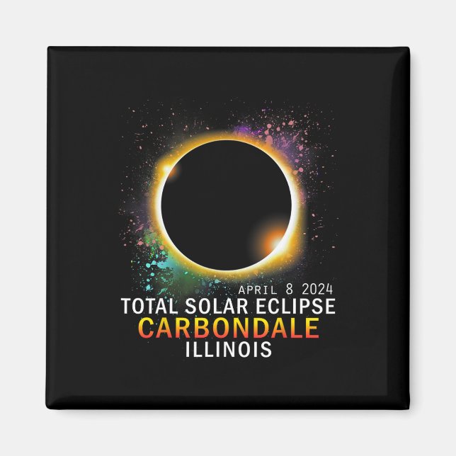 Imã Illinois Total Solar Eclipse abril 8 2024 (Frente)