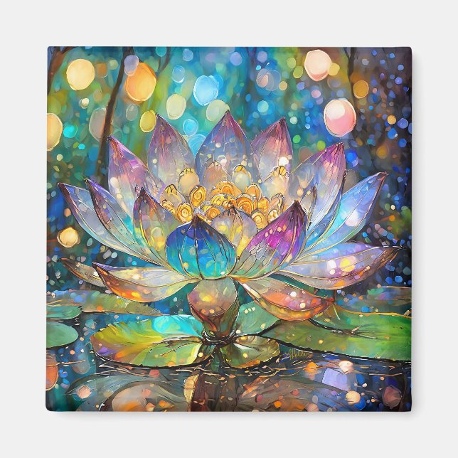 Imã Illuminated Blooming Lotus Flower (Frente)