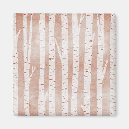 Imã Illustrated Birch Trees