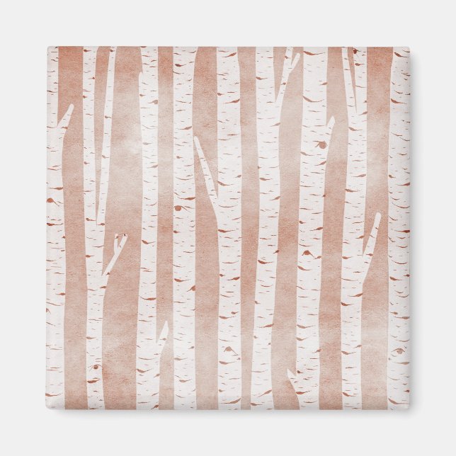 Imã Illustrated Birch Trees (Frente)