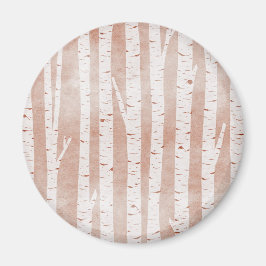 Imã Illustrated Birch Trees