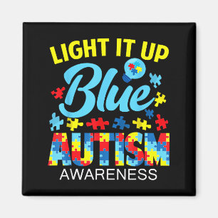 Imã Iluminação da consciência do autismo azul quebra-c
